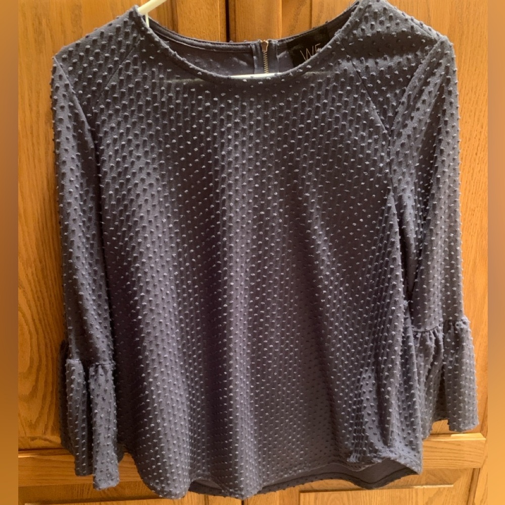 Elegant Blue Textured Women's Top